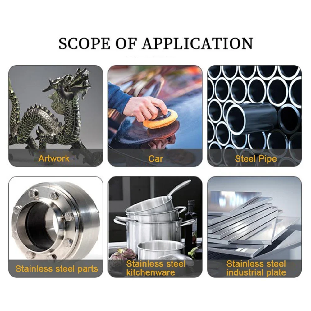 Metal polishing paste Stainless Steel Metal Polishing Wax Solid Polishing Paste Decontamination Scratch Repair and Removal of Abrasive Blocks