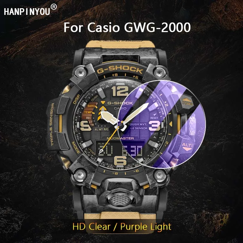 Per Casio Gwg-2000 Gwg 2000 Smartwatch Ultra Slim Clear / Anti Purple Light 2.5D 9H Pellicola Proteggi Schermo In Vetro Temperato