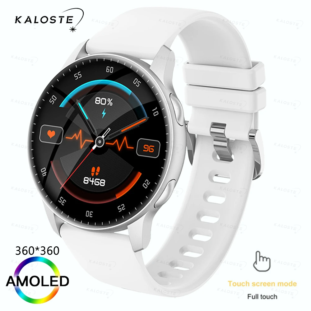 KALOSTE New Smart watch Men 360*360 AMOLED Full Touch Sport Fitness Tracker Women Smartwatch Clock Man For Huawei Xiaomi apple 