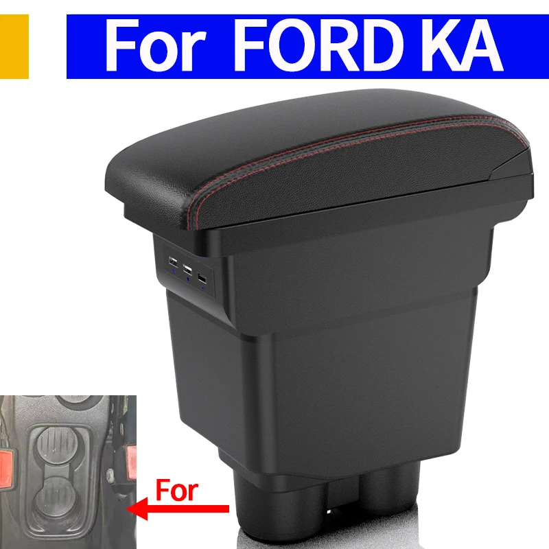 For Ford Ka 2019 Car Armrest Interior Modification Upgrade Double Layer 