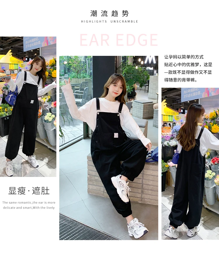 Pantaloni Premaman Gowjog - Gamba Larga, Comodi, Con Tasche, Elastici In Vita