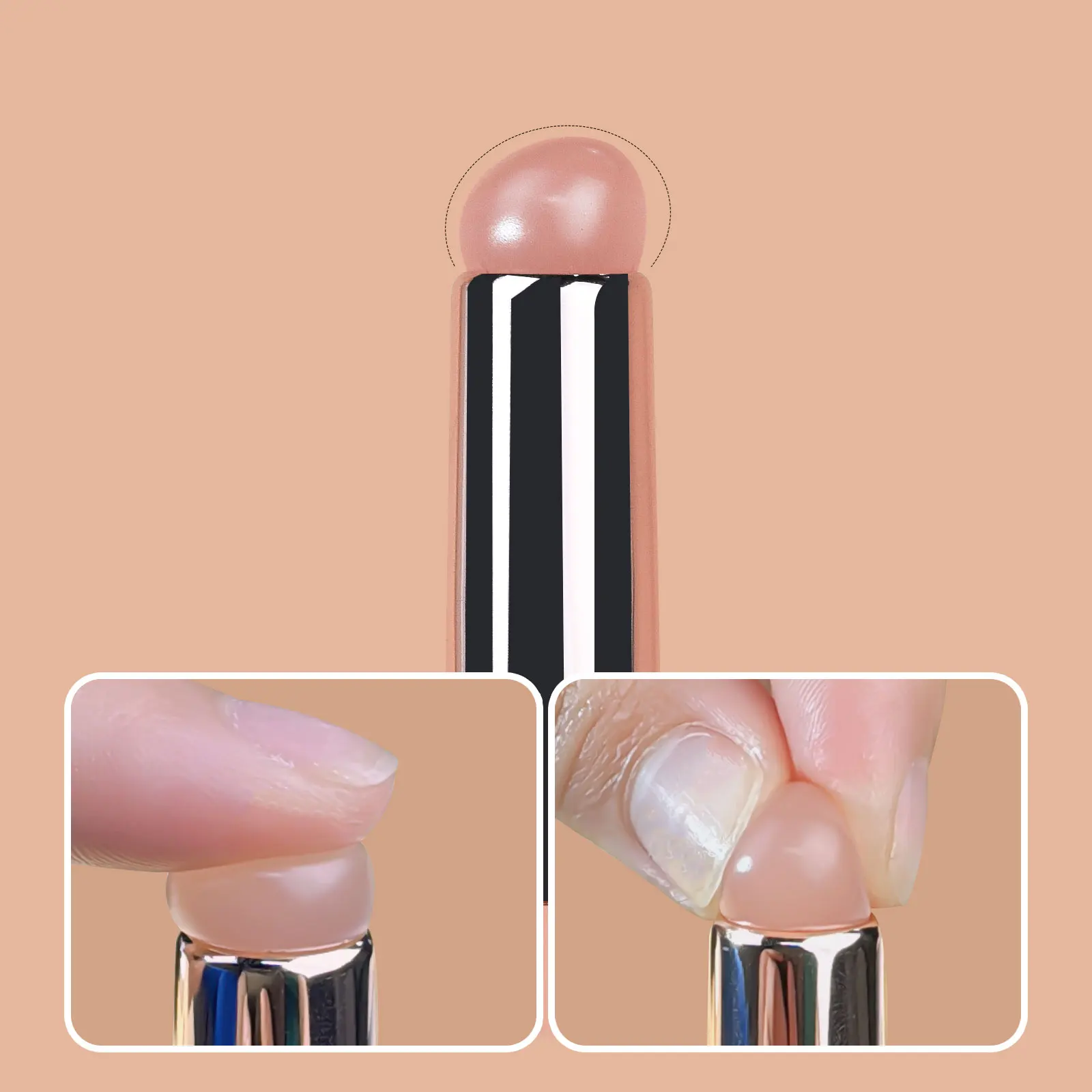 Nail Art Glitter tools gel pen shade silicone stick portable multi-functional re-use nail brush lip brush special tools - 6