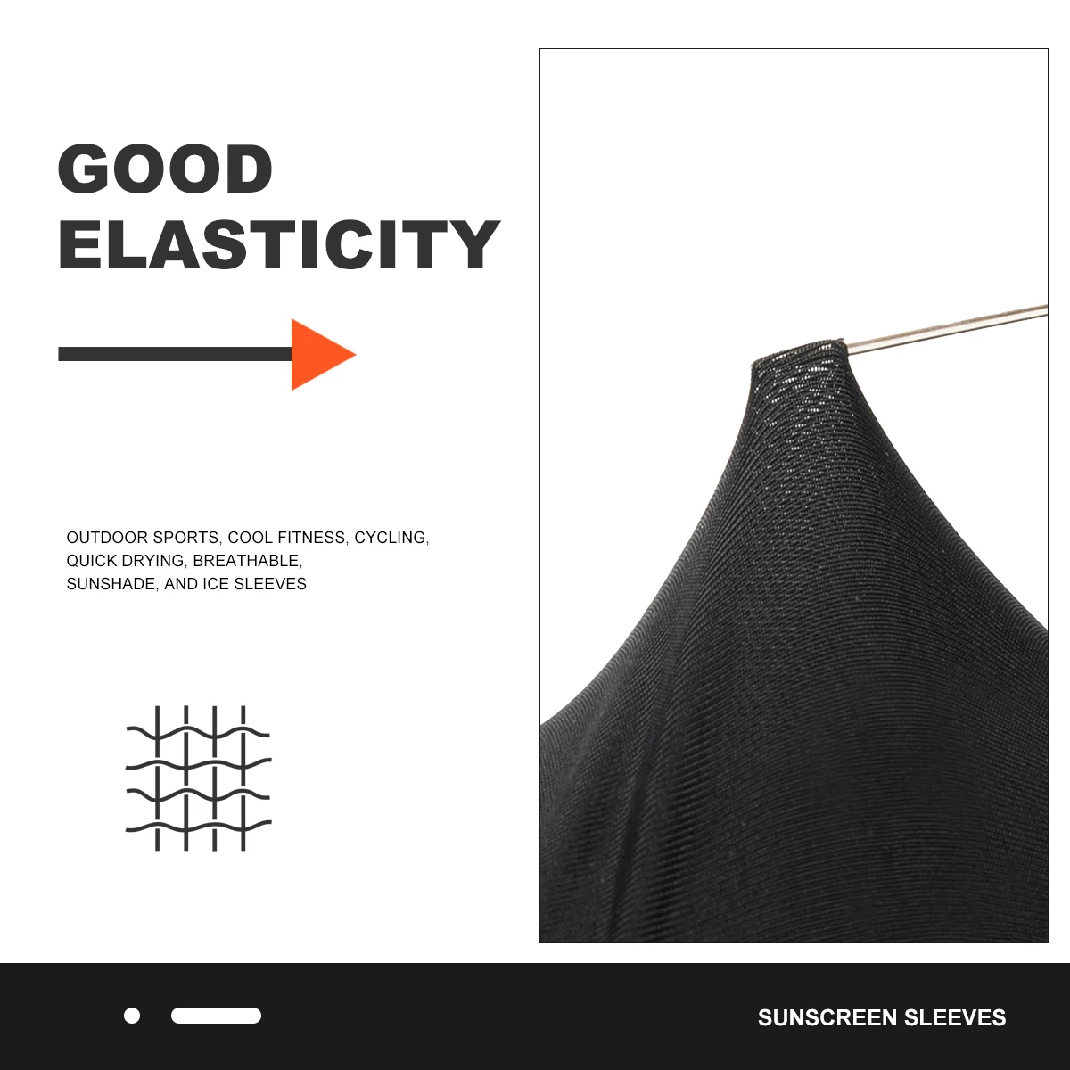 A pair of Outdoor Sports Ice Silk Sun Protection Fitness Cycling Quick-drying Breathable Ice Sleeves for Cycling and Fishing