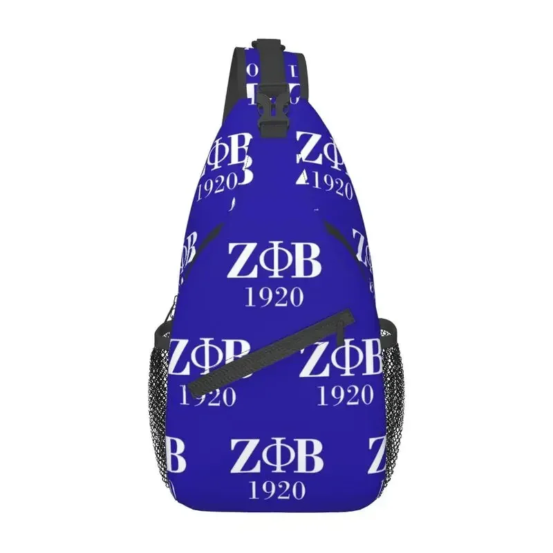 

Personalized Zeta Phi Beta Sorority Logo Sling Bag for Greek Letter 1920 Shoulder Chest Crossbody Backpack Travel Hiking Daypack
