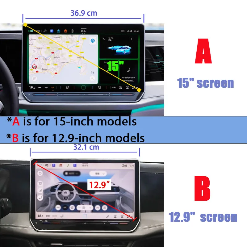 Car Phone Holder For Volkswagen Passat Variant B9 15"or 12.9"Screen Phone Bracket Wireless Charger Stand Accessories