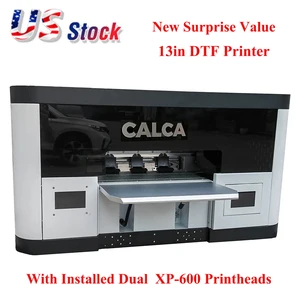 US Stock CALCA 13in DTF Printer With Installed Dual XP-600 Printheads DTF Printing Machine for T-shirts Heat Transfer Print Bulk