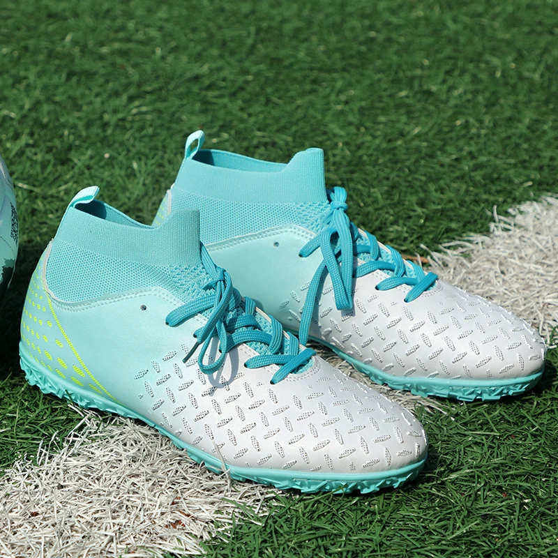 Vīriešu elpojoši iekštelpu potītes futbola zābaki Futzāla treniņu apavi Futbola skavas Unisex īpaši vieglas, neslīdošas āra_voghion.com