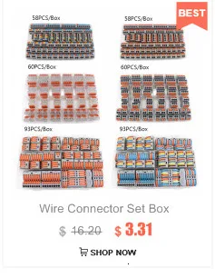 Wire Connector 222-412 2 Pin Splicing Terminal Blocks Led Strip Lighting Electric Quick Connectors Mini Conductor Rail Conector