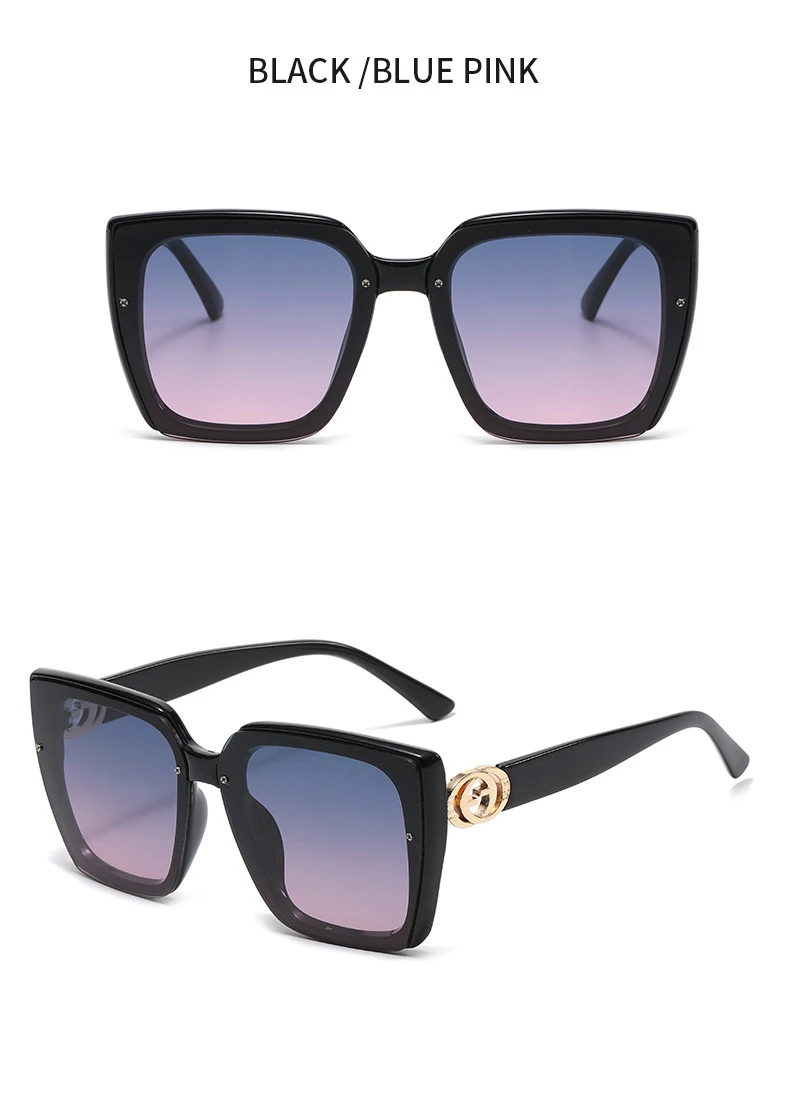 Vintage Overized Square Sunglae Women For Men Claic Big Frame Trending Sun Glae UV400  Brand Deigner_voghion.com
