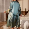 103997-f3aa25.jpg Robe ceinturée imprimée petite cerise, Sexy, en Satin, vêtements de détente élégants, quatre saisons, vêtements de nuit respirants pour femmes
