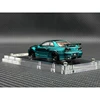 TM In Stock 1:64 Skyline GTR R34 Z TUNE Chrome Green Carbon Hood Diecast Diorama Car Model Time TOP Micro 4