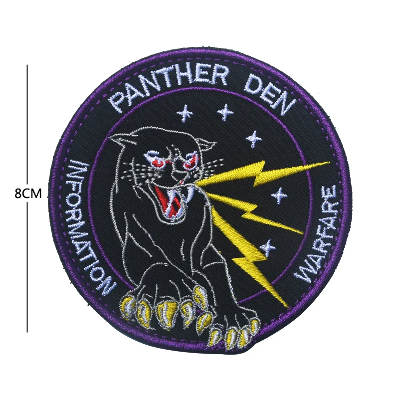 Runde Team Logo Abzeichen Stickerei Haken und Schleife Outdoor Warlock Patches Militär Rucksack Tasche Aufkleber Hut Applikationen – Detail 4