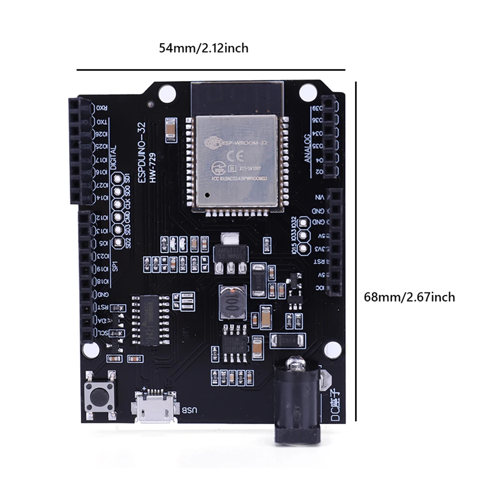 아두이노용 와이파이 블루투스 호환 개발 모듈, ESP32 개발 보드, 4MB 플래시 DC 5V-12V