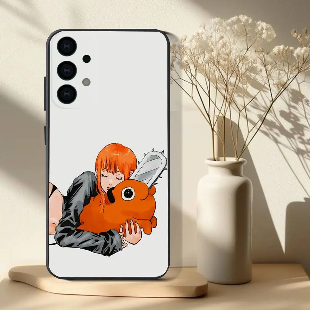 Chainsaw Man Anime Black Soft Phone Case
