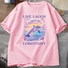 Live Laugh Lobotomy T Shirt Men Funny Dolphin Meme T-shirt Silly Weird Short Sleeve Tshirt Unisex Printed T-shirt Tops 3