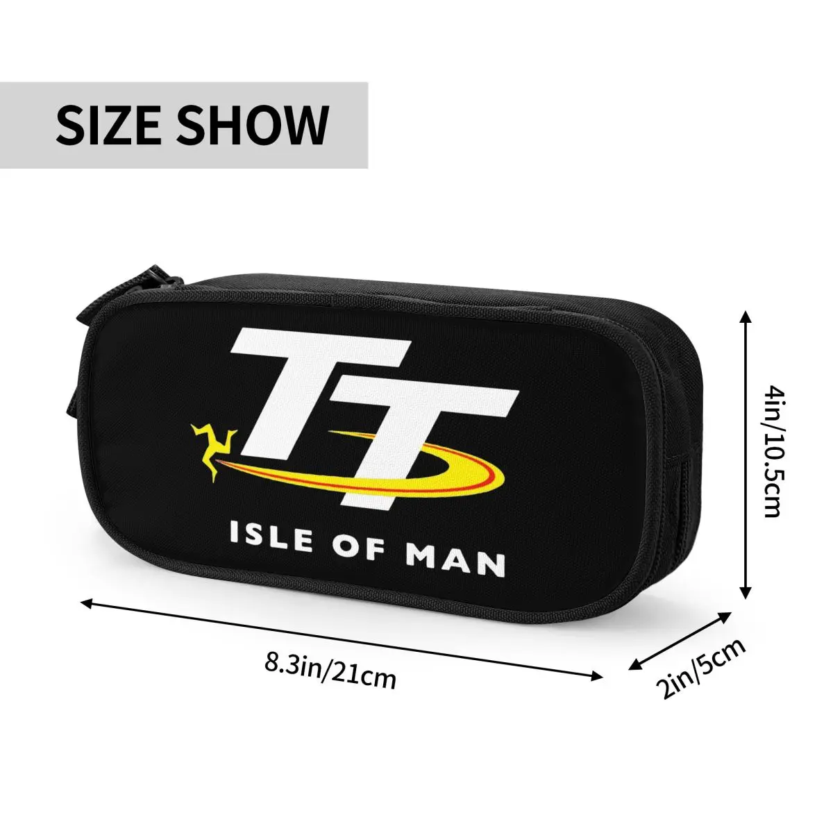 Isle Of Man TT Races Manx 연필 케이스 펜 홀더 가방 학생 대형 보관 학교 용품 선물 연필 케이스