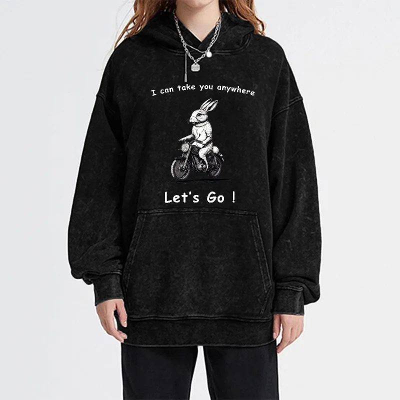 Bunny Rider Oversize Sweatshirt Women Sweatshirts for Couples One Piece Hoody Mens Hoodies Y2k Sweatshirts Man Original Brands