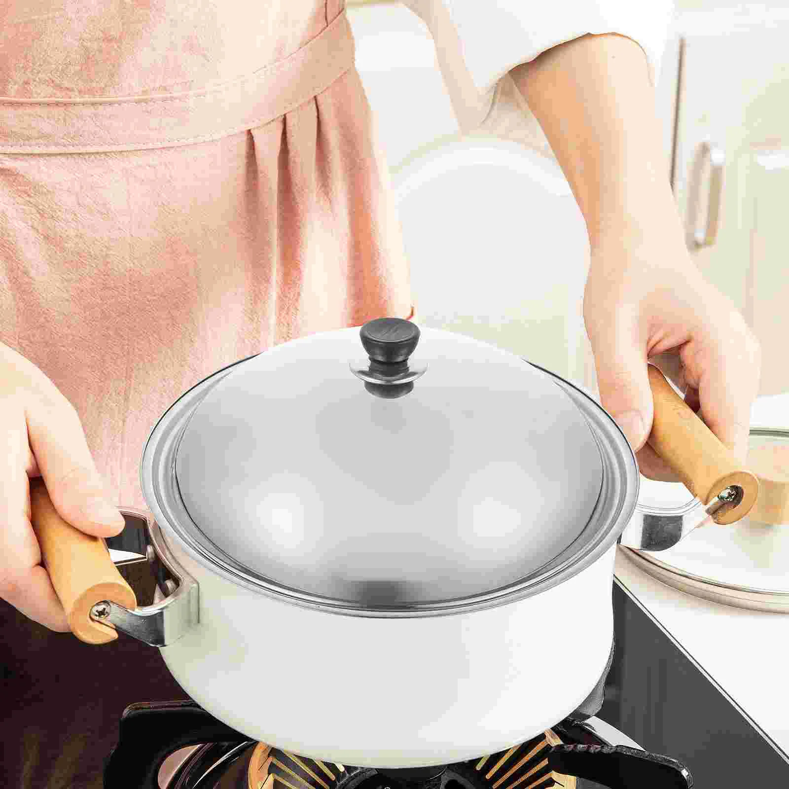 

33/36/38/40cm Stainless Steel Cooking Pot Lid Multifunction Anti-scald Thicken Pot Cover Protector Kitchen Tool