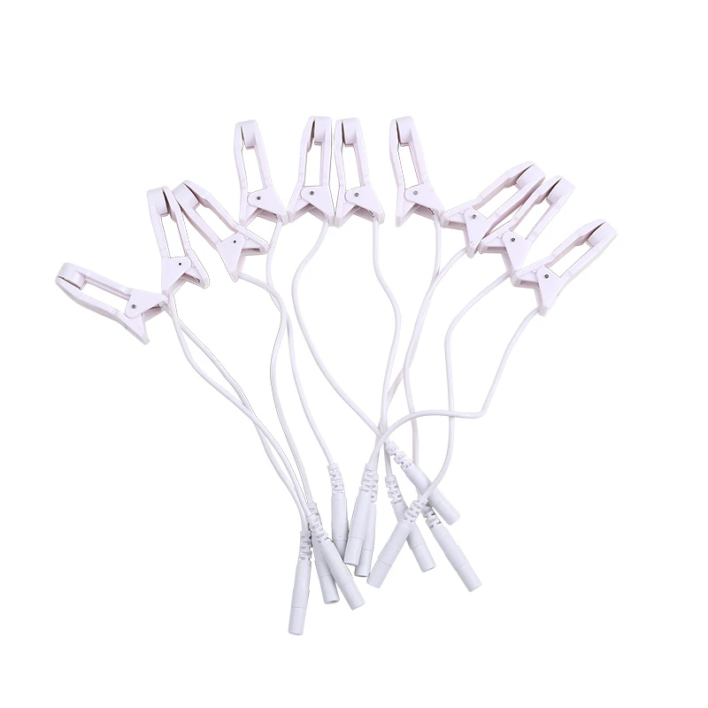 Ear Pain Relief Clip Therapy Machine Massager 2.0mm Plug Electrode Lead Wires Connecting Cables Sleeping Aids for Earclips electrode lead wires