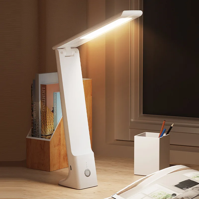 

3 Colors Touch Dimmable Led Foldable Table Lamp Usb Rechargeable Desk Lamp for Study Office Work Bedside Reading Night Light