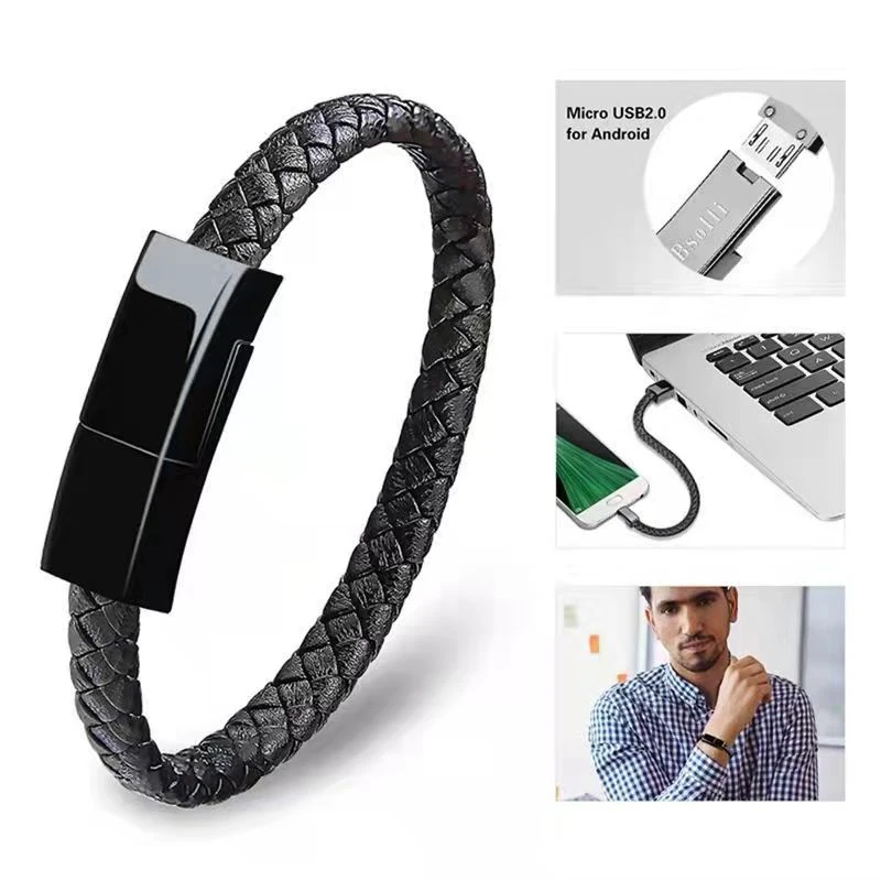 2022 Bracelet USB Charging Cable Sports Cycling Wear Decorate  wrist band Decorate Fast charging Bracelet For Mobile Phones