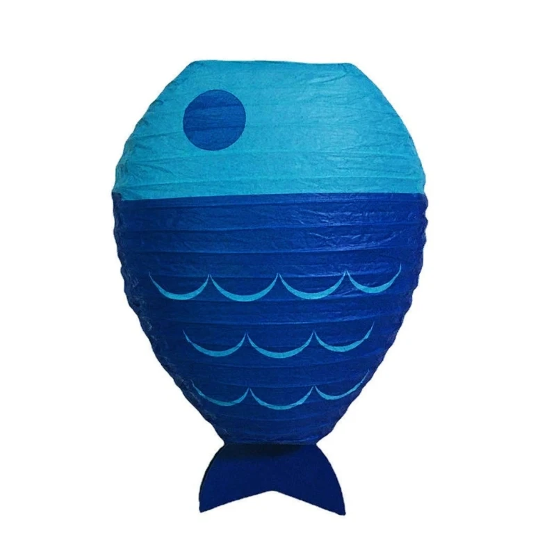 Fish Shape Paper Lantern Ocean Creature Cartoon Paper Lanterns