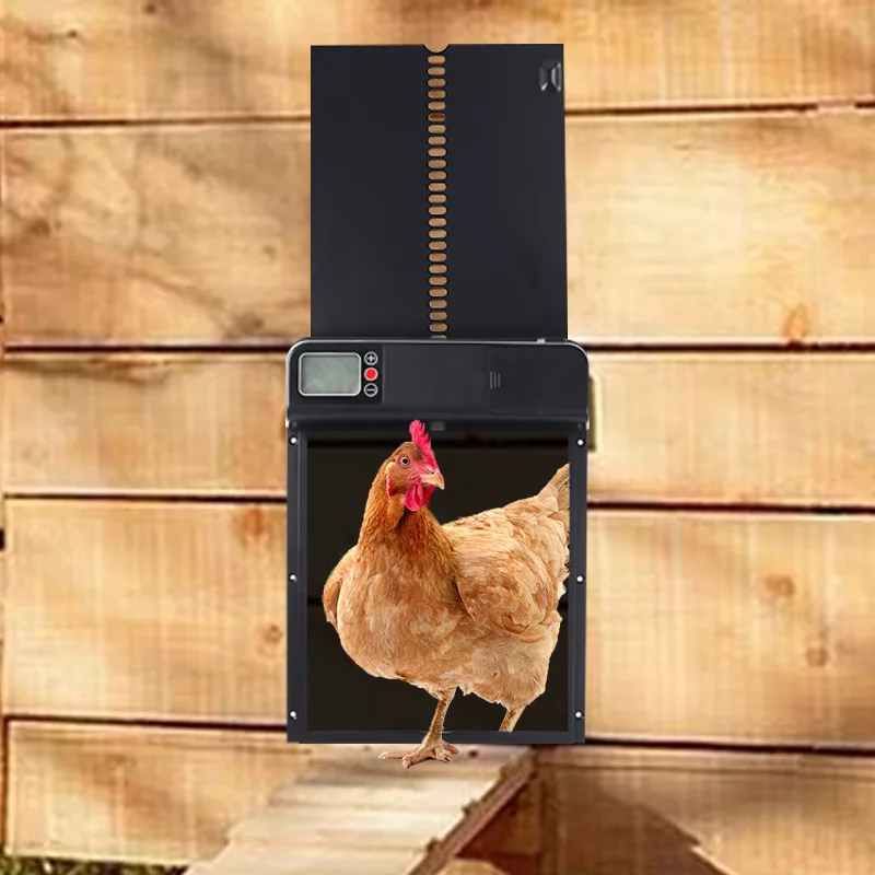 Timer Automatic Chicken Coop Door Intelligent Anti-Pinch Induction Chicken House Door Waterproof Electric Poultry Gate for Farm chicken coop door,chicken coop door opener