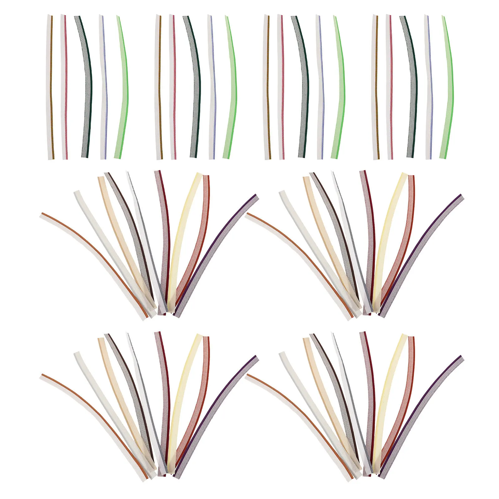 78Pcs 생생한 면 제본 헤드밴드 및 엔드밴드 키트 앨범 책 수리 장식을 위한 고탄성 제본 재료