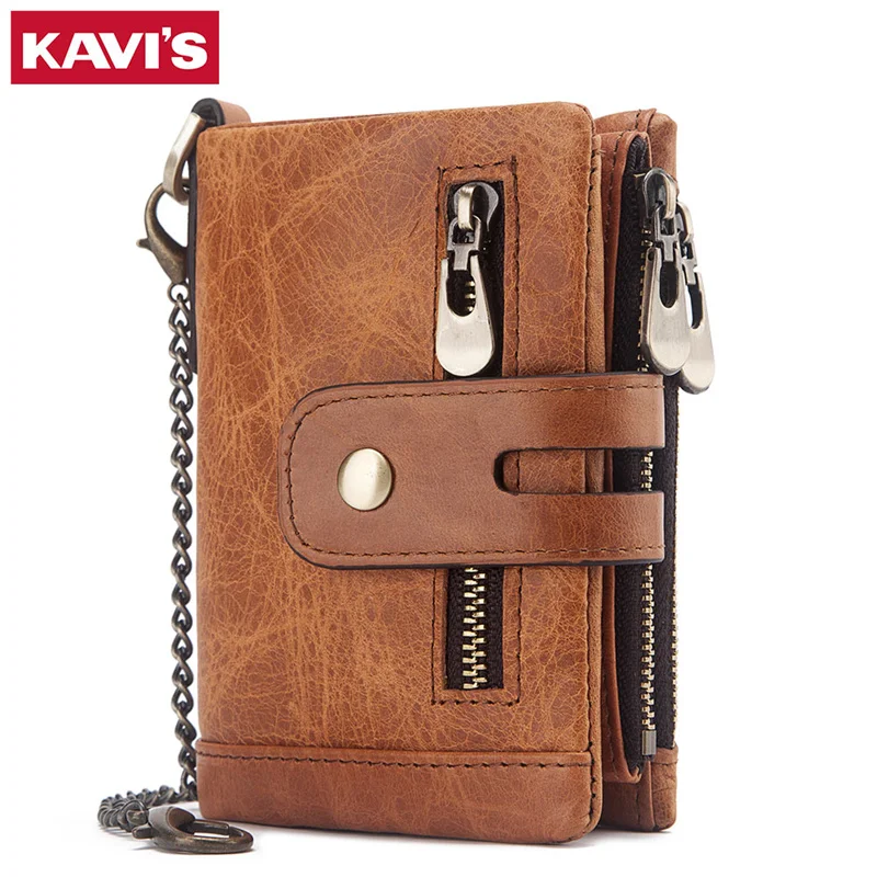 محفظة جلدية طبيعية للنساء، بتصميم أنيق، مع إغلاق ب...