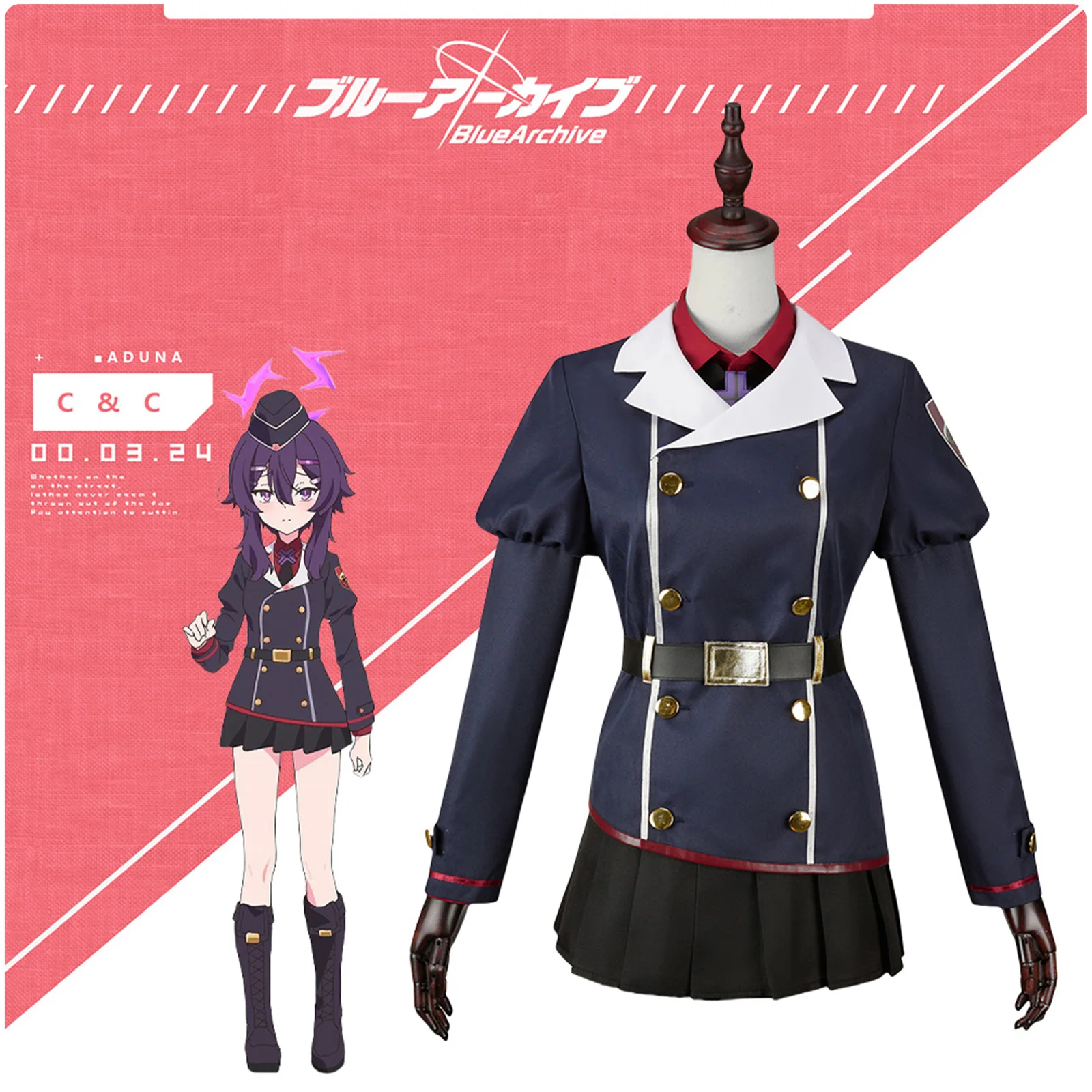 

Igusa Haruka Cosplay Costume Jacket Shirt Skirt with Hat School Uniforms Women Girl Outfit Halloween Carnvial Party Clothing