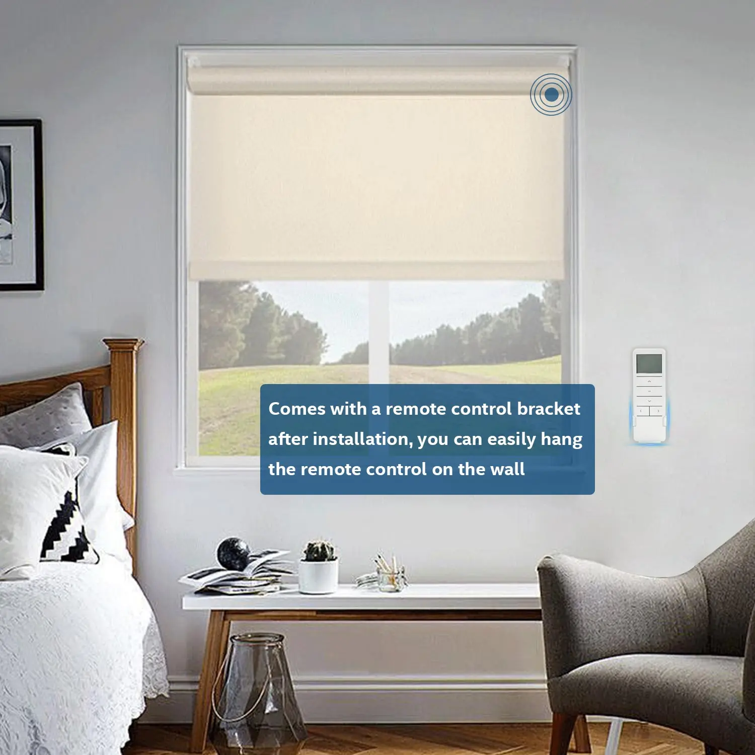 15/1 Channel Blind Controller DC2702 Wireless Control for Motorized Roller Shades, RF 433.92 Wall Control Emitter