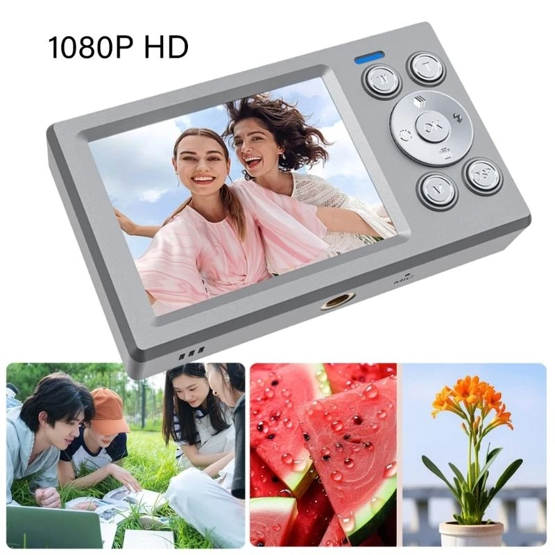 빈티지 스타일 카메라 이중 디스플레이 16배 디지털 줌 1080P 청소년용 녹화