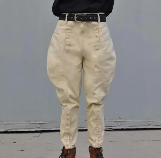 WWII Officer Pants US Cotton Vintage Men Officer Spring Khaki