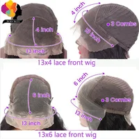 Perruque Lace Frontal Wig naturelle Remy, cheveux lisses péruviens, 13x6, bordeaux foncé 99J, pre-plucked, 180% 6