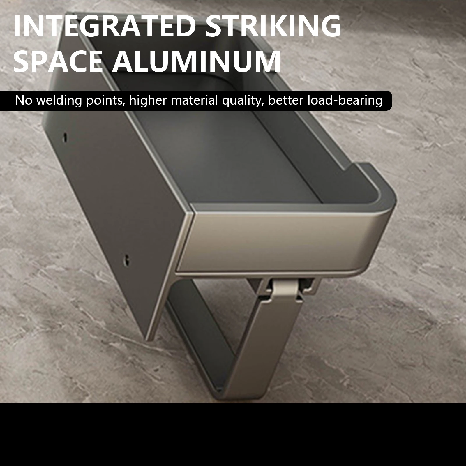 Toilet Paper Holder Space Aluminum Wall Mounted Toilet Paper Roll Holder Bathroom Accessories