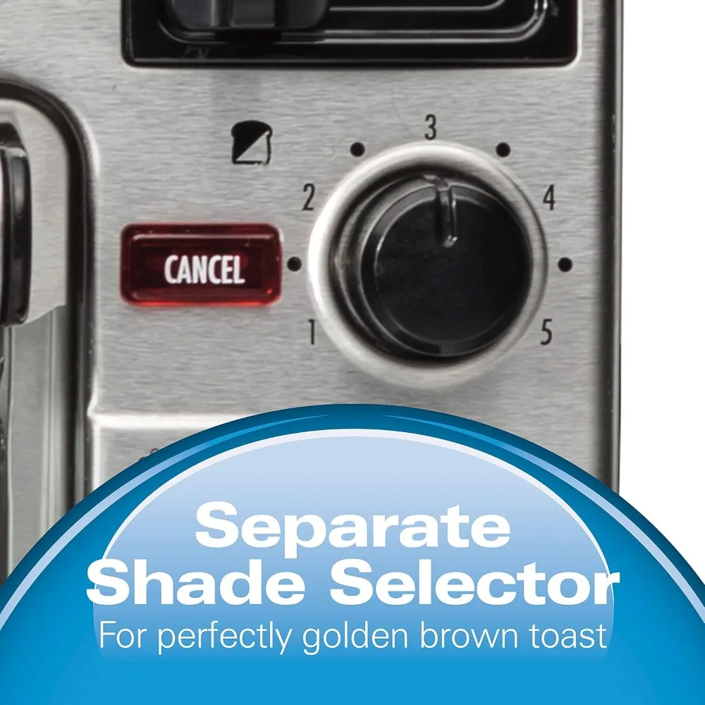 2-in-1 Countertop Toaster Oven and Long Slot 2 Slice Toaster 60 Minute Timer and Automatic Shut Off Shade Selector