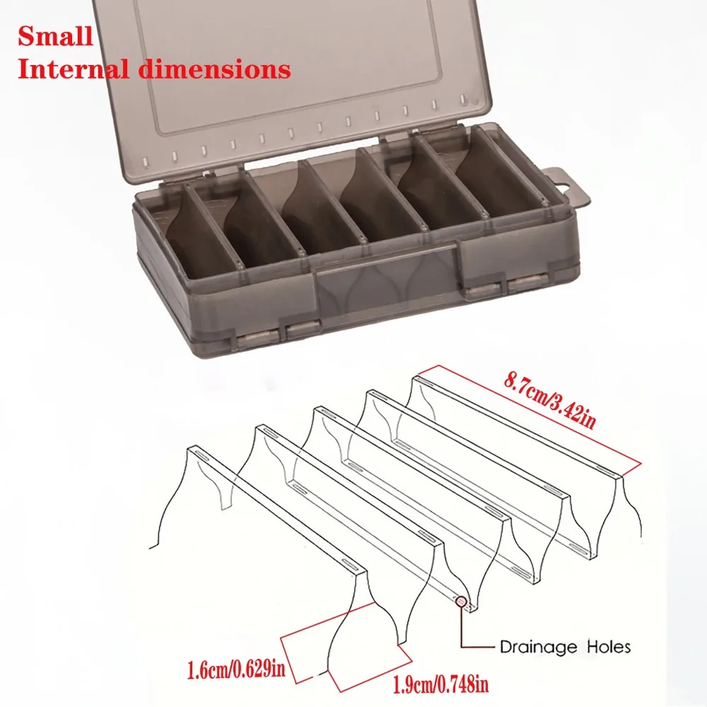 Fishing Tackle Box Sided Fishing Tackle Box 12-14 Cells Bait Lure Hook Storage Box Fishing Tool Accessories Storage Carp For Fishing Wobblers
