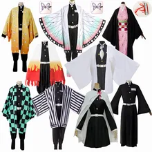 

Anime Demon Slayer Kimetsu No Yaiba Tanjirou Kamado Nezuko Cosplay Women Kids Men Kimono Uniform Cosplay Costume