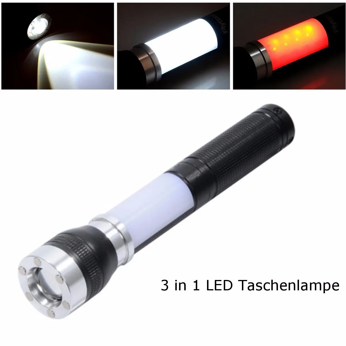 

Суперъяркая многофункциональная светодиодсветильник вспышка 3-в-1, регулируемая вспышка, уличная тактическая вспышка для кемпинга