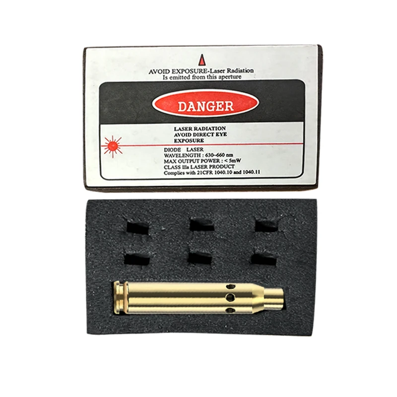 Tactical Laser Bore Sight 3006 Red Dot Brass Bullet for Aiming Shooting Calibration Adjustment Pistol Airsoft Gun Acessories