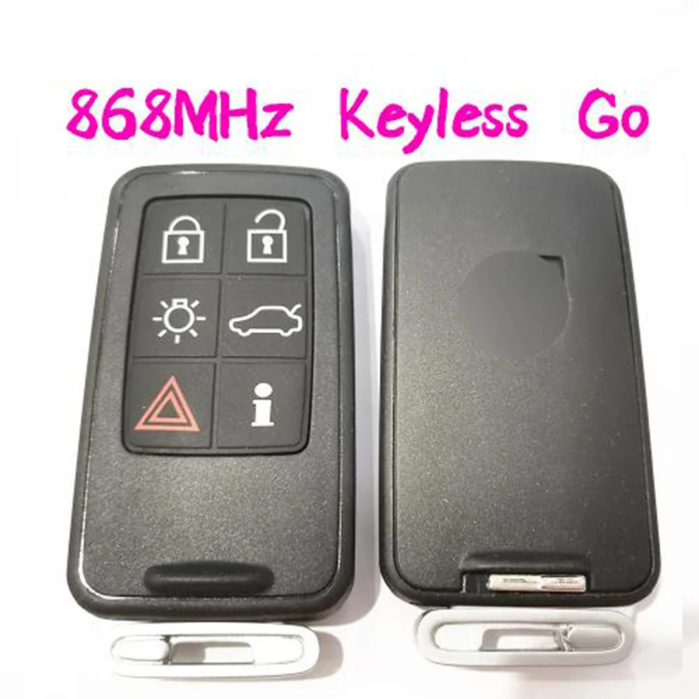

6Button 868MHz Smart Remote Control Key For Volvo With PCF7953 ID46 Chip
