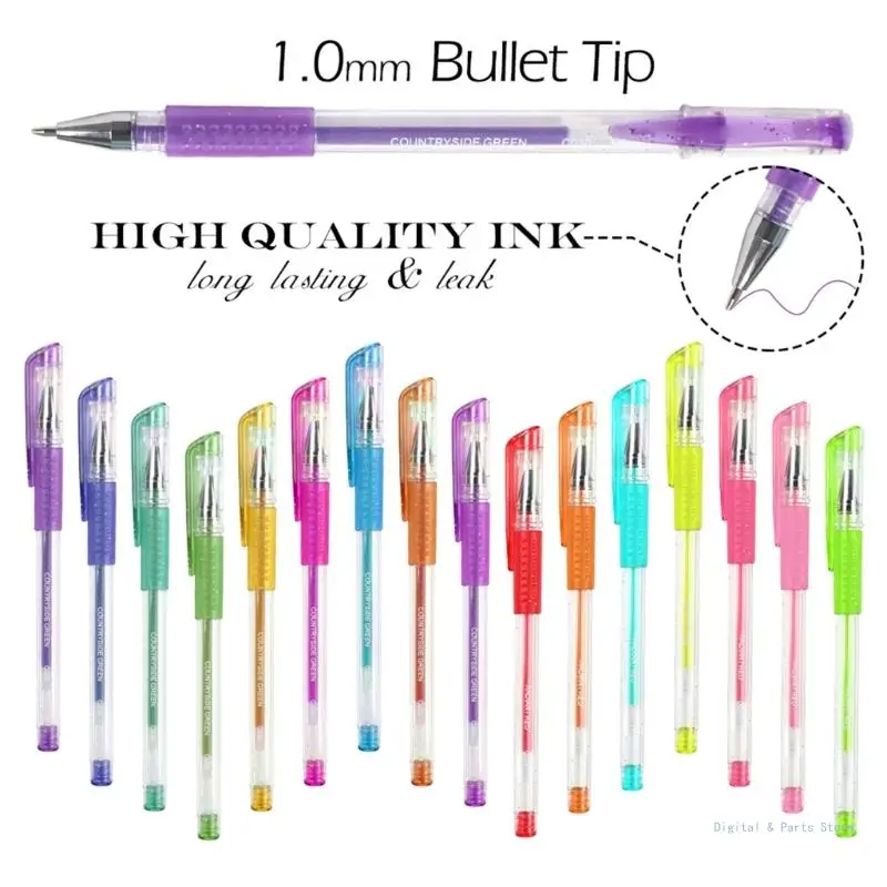 M17F 60 Gel Pen with 60 Refills Canvas Bag Gel Pens Set School Supplies for Adults