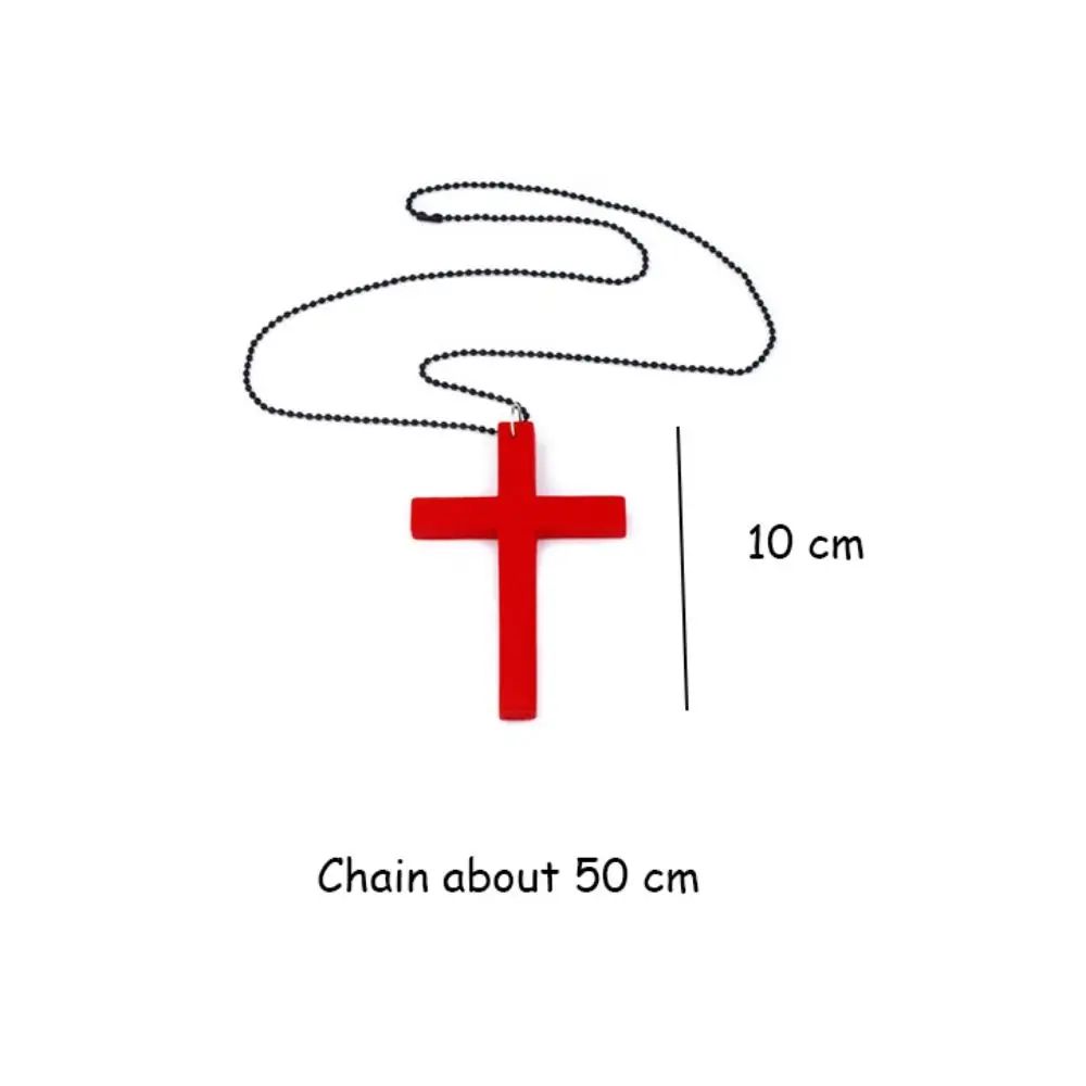 Black Wooden Cross Pendant Necklace for Women