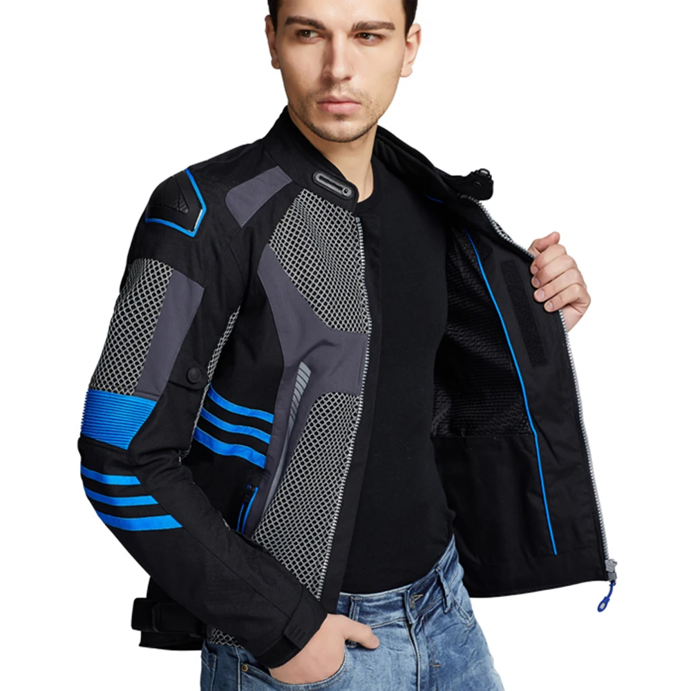 Reflective Motorbike Jacket Summer Breathable Mesh Motorcycle Jacket Man Motocross Riding Jacket - Image 3