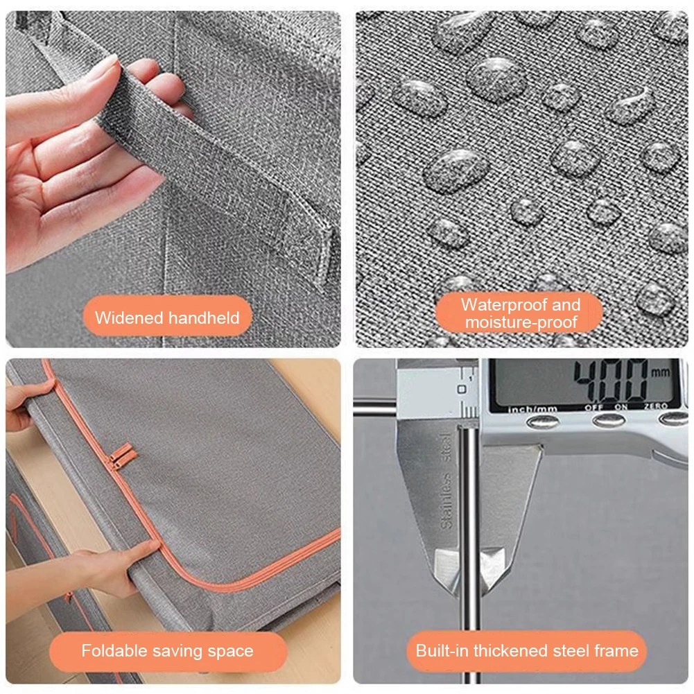 Large Quilt Storage Bag Foldable Storage Organizers Clothes Blanket Organizer Box Dust-proof Wardrobe Clothes Cabinet Organizer 2