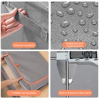 Large Quilt Storage Bag Foldable Storage Organizers Clothes Blanket Organizer Box Dust-proof Wardrobe Clothes Cabinet Organizer 2