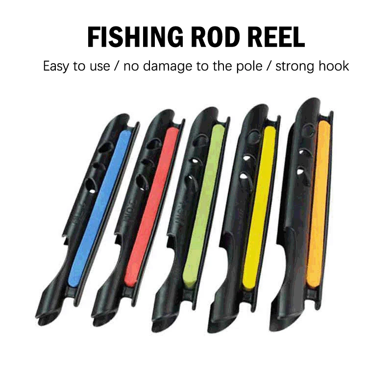 Fishing Coiling Plate Clip On Rod Fishing Line Holder Line Winding Plate Winding Board Bite Holder Rod Bobbin Tackle Accessories