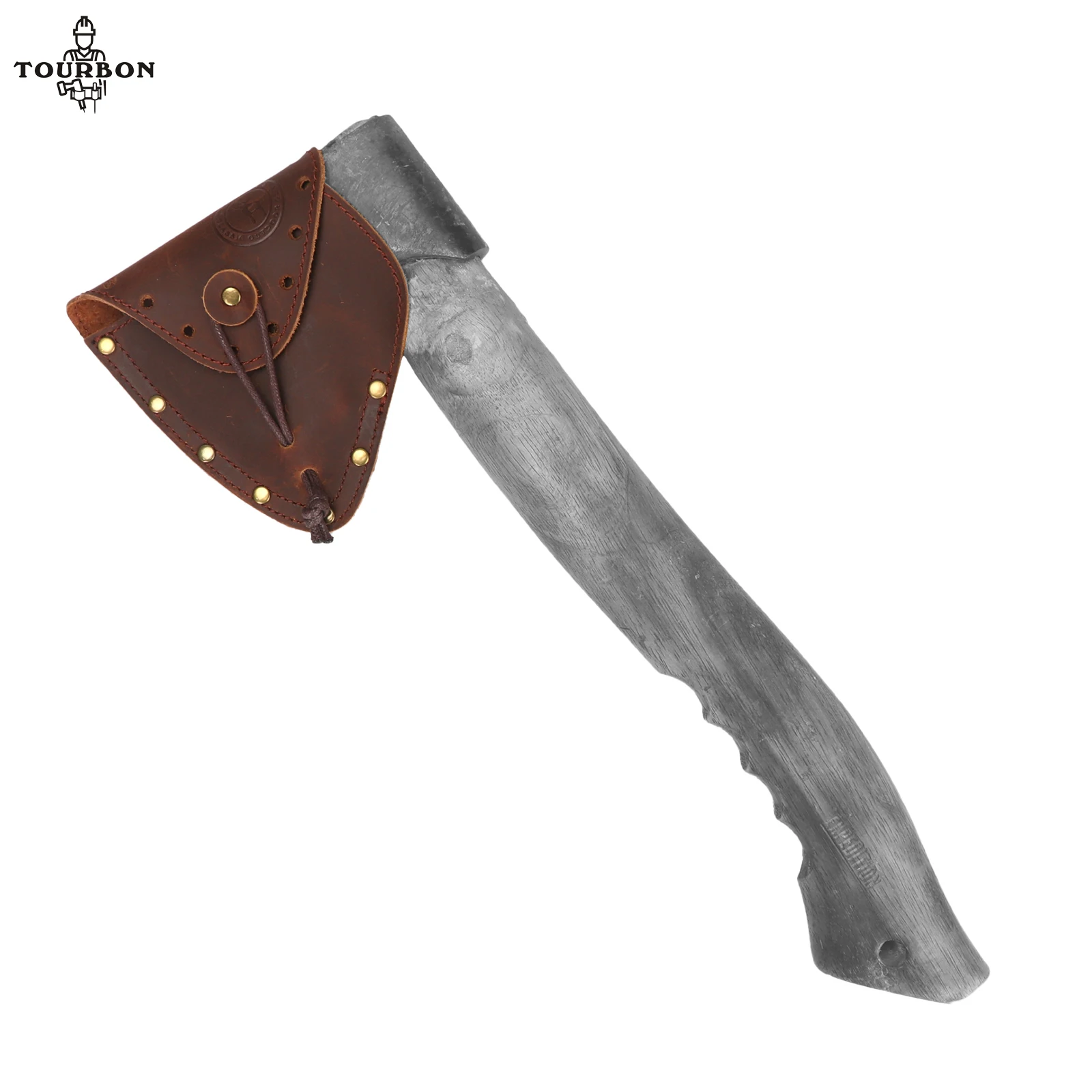 

Tourbon Tool Leather Hatchet Sheath Riveted Axe Head Cover Blade Safety Sleeve Axe Protector Holster Camping Outdoor Accessories