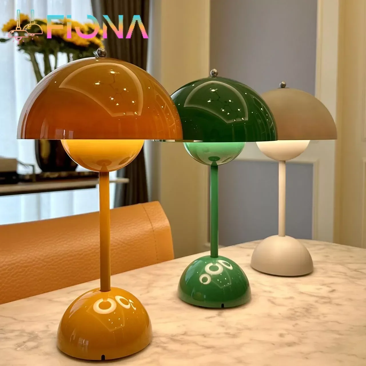 Modern Mushroom Flower Bud Rechargeable LED Table Lamps Desk Night for Bedroom Dining Touch Night Light Simple Hoom Decoration table lamp led night lamp