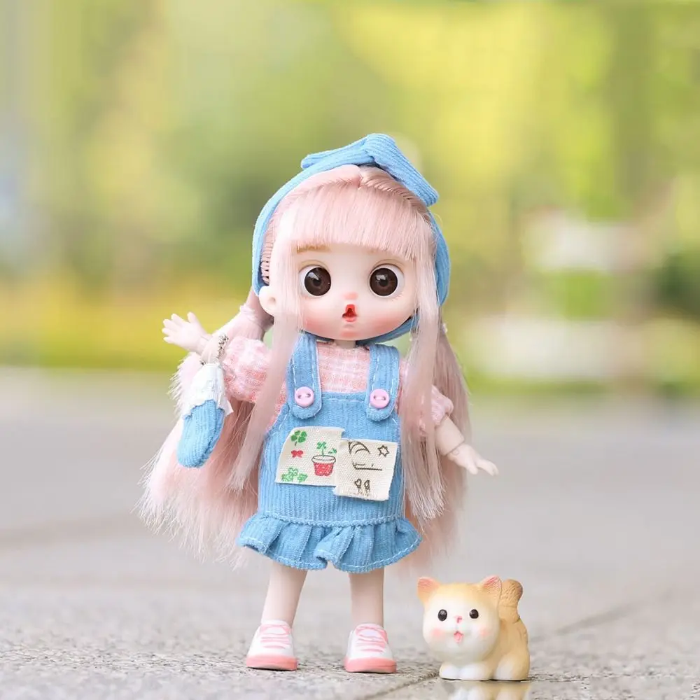 1/12 Bjd Doll Ob11 Movable Joints Ob11 Doll with Clothes Adjustable Mini Obitsu 11 Clothes Dolls Kawaii 14CM Ob11 Bjd Doll Baby 2
